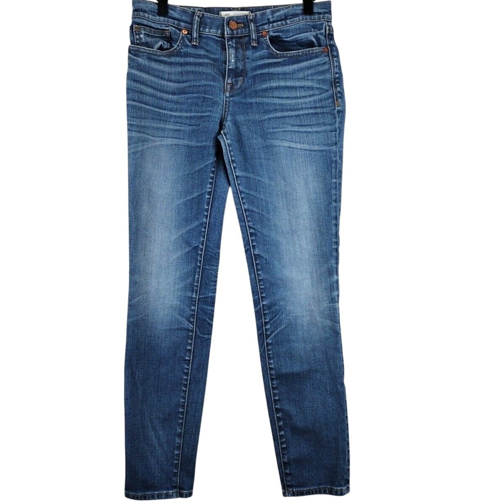 Madewell Skinny Jeans Medium Wash Size 28 Denim Button Fly Whiskering